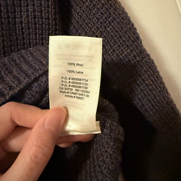 Aritzia Wilfred Free | WOLTER SWEATER WAFFLE KNIT V-NECK 100% Merino Wool | XXS - Picture 10 of 12